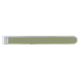 Trendig färg Rörgrönt Tie Bar Silverpläterad Slipsnål