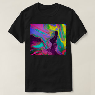 Trendig, färgad färg Lila Turcos Lime Green T Shirt