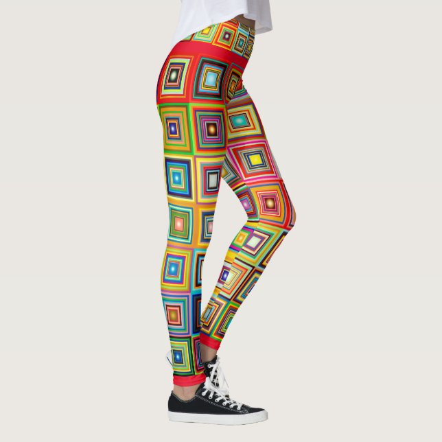 Trendig Färgbeläggning av Abstrakt Leggings (Höger)