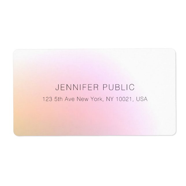 Trendig Färgfull Elegant Enkel mall Modern Fraktsedel (Framsidan)