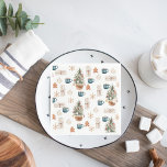 Trendig Färgfull jul Mönster | Vattenfärg Pappersservett<br><div class="desc">Trendig Färgfull jul Mönster | Vattenfärg</div>