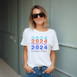 Trendig Färgfull regnbågsklass 2023 Modern Student T Shirt