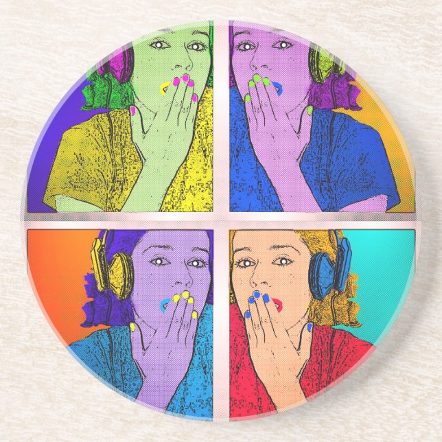 Trendig Färgfull Retro Art-design Underlägg (Framsidan)