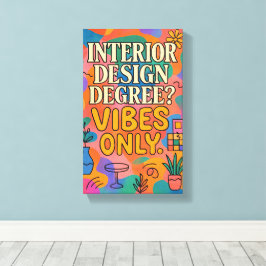 Trendig FärgkonsArbetsyta för Kreativ Spaces Canvastryck