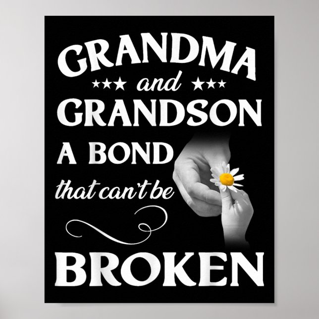 Trendig färgläggning Mormor Och Barnbarn En Obrytb Poster (Framsidan)