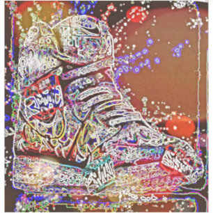 Trendig färglös vattenfärggraffiti Sneakers Klistermärken