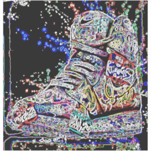 Trendig färglös vattenfärggraffiti Sneakers Klistermärken