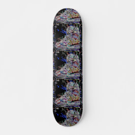 Trendig färglös vattenfärggraffiti Sneakers Mini Skateboard Bräda 18,5 Cm