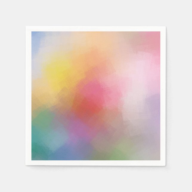 Trendig Färgrik Abstrakt Konst Elegant Modern Pappersservett (Framsidan)