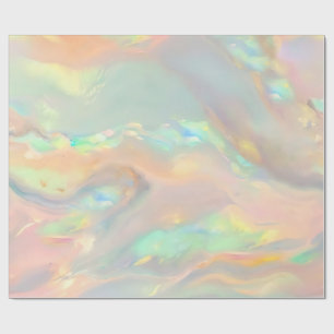 Trendig färgrik falsk holografisk opal presentpapper