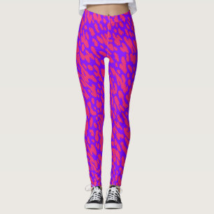 Trendig Färgrik Neon Djurtryck Safari Mönster  Leggings