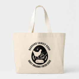 Trendig Farmhouse Organic Fresh Eggs Chicken Gift Jumbo Tygkasse