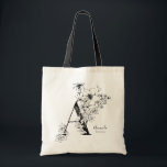 Trendig Farmhouse rustic Brev A monogrammad Tygkasse<br><div class="desc">Trendig Farmhouse rustic Brev A monogrammad Tote Bag</div>
