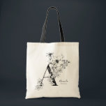 Trendig Farmhouse rustic Brev A monogrammad Tygkasse<br><div class="desc">Trendig Farmhouse rustic Brev A monogrammad Tote Bag</div>