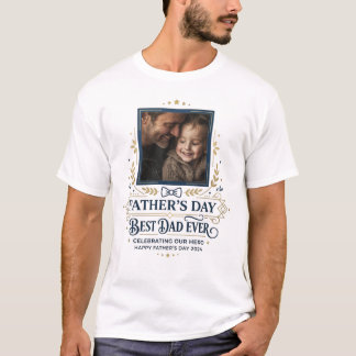 Trendig Fars Dagskustom T-Shirt med Foto | Pappas