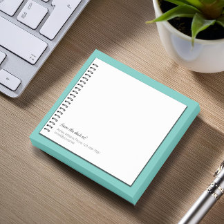 Trendig Faux Spiral Pappra monogram post-it-anteck Post-it Block