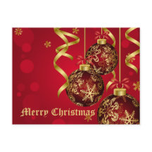 Trendig Festive Red & Golden jul Ornaments