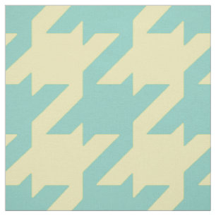 Trendig fet gul mint houndstooth-mönster tyg