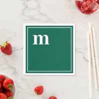 Trendig fet liten monogram i smaragdgrönt