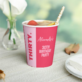 Trendig Fet Rosa och Red Girly 30års födelsedag