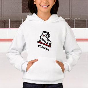 Trendig Figur Skating Girl Skates Personlig Red T Shirt