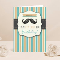 Trendig (Fläkt-Tache-Tic) Mustache Birthday