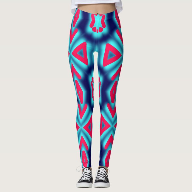 Trendig flerfärgad klassisk "Ratti_Creative_Arts" Leggings (Framsida)