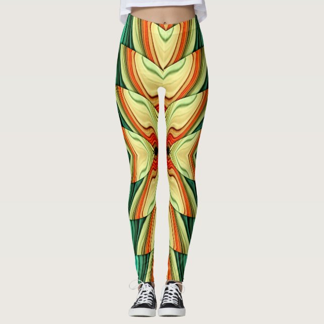 Trendig flerfärgad klassisk "Ratti_Creative_Arts"  Leggings (Framsida)
