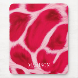 Trendig flickig rosa röd leopard djurtryck special musmatta