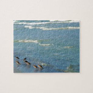Trendig Florida Shorebird Ocean Vågar Photo Pussel