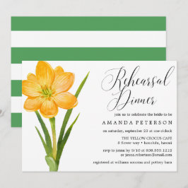 Trendig Flower GULT CROCUS repetitionsmiddag Inbjudningar