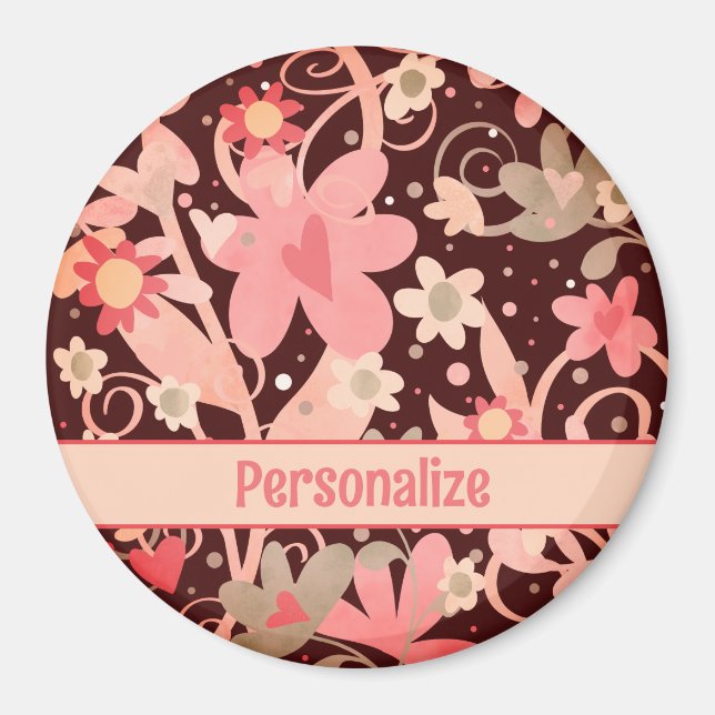 Trendig Flowers Personlig Modern Spiritivity Magnet (Framsidan)