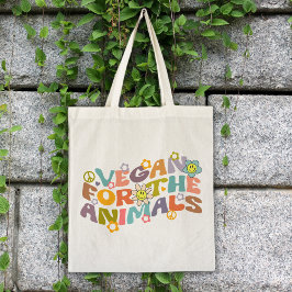 Trendig Flowers Retro Vegan för djur Tygkasse