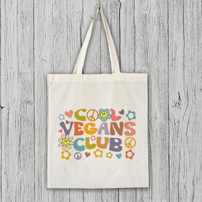 Trendig Flowers Retro Vegan-Klubb Tygkasse (Skapare uppladdad)