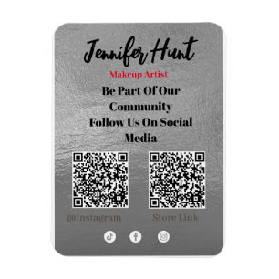 Trendig Flyers Social Media QR-kodinbjudan Magnet