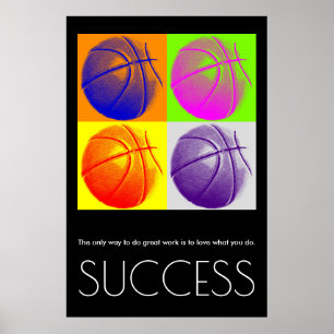 Trendig för basket för popkonstframgång poster