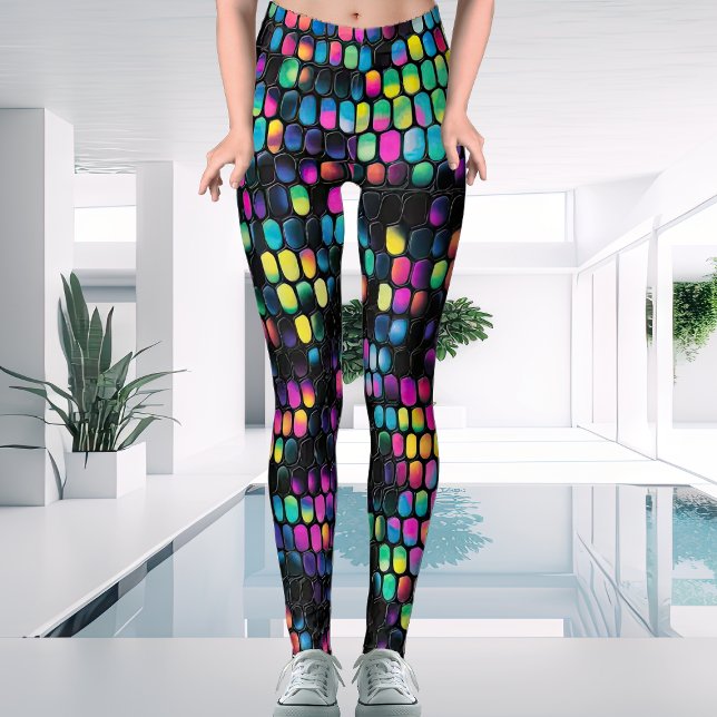 Trendig för coola med flera färgade färger som är  leggings (Skapare uppladdad)