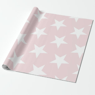 Trendig för design för vitstjärnor rodna rosa presentpapper