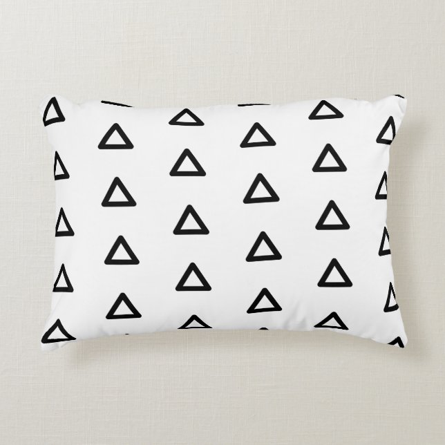 Trendig för Elegant i modern Mönster-Chic, svartvi Prydnadskudde (Framsidan)