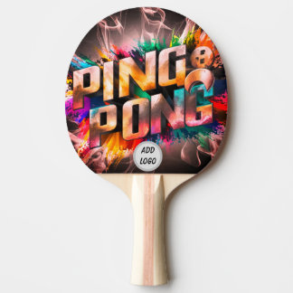 trendig för färgstark LOGOTYP i modern snyggt Pingisracket