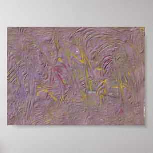 Trendig för Grönt av modern Abstrakt Art Rosa Gult Poster