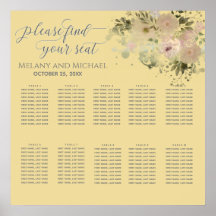 Trendig för gult gult vattenfärgsboho-blommigt