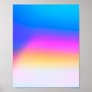 Trendig för holografiskt färgämne Vibrant Gradient Poster