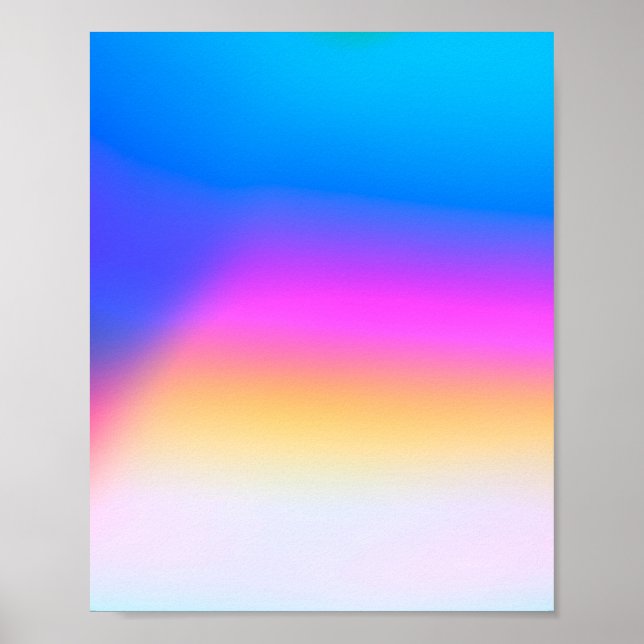 Trendig för holografiskt färgämne Vibrant Gradient Poster (Framsidan)