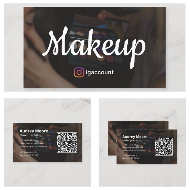 Trendig för Makeup Artist Elegant Visitkort (Makeup Artist Elegant Trendy Design Business Card
)