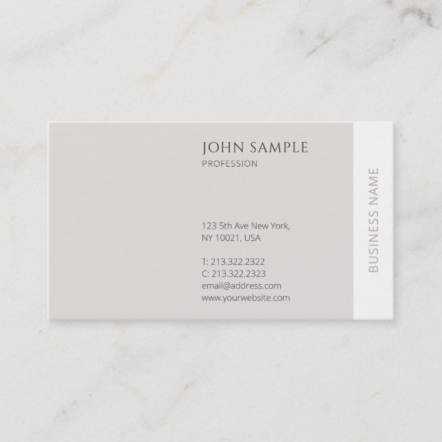 Trendig för modern Professionell med minimal Elega Visitkort (Framsida)