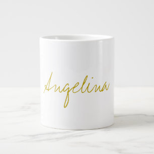 Trendig för Snyggt av i Guld Färg Elegant Unikt s Jumbo Mugg
