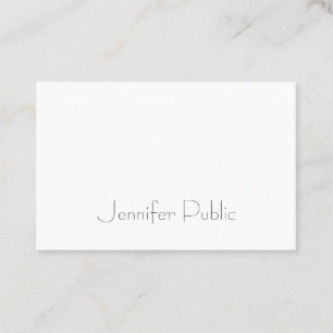 Trendig för sofistikerad modern, minimalistisk mal visitkort