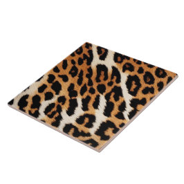 Trendig för utskrift av leopard på djur kakelplatta