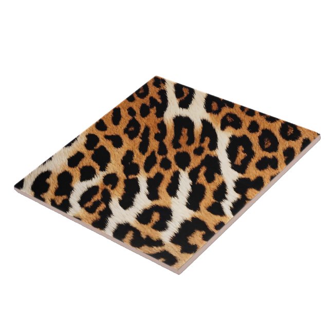 Trendig för utskrift av leopard på djur kakelplatta (Sidan)